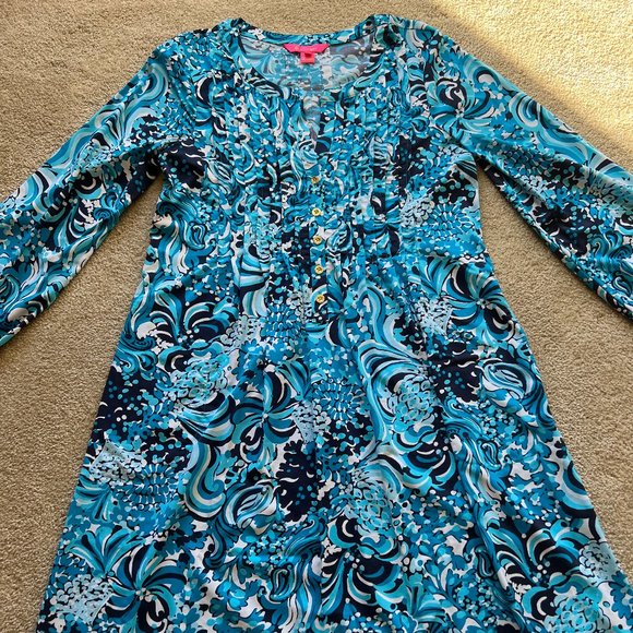 Lilly Pulitzer Blue Dress - Size Small - Picture 3 of 13